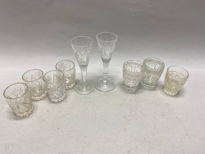 Стопки 9 шт хрусталь, СССР