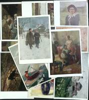 Набор открыток "Живопись. ИЗОГИЗ", 16  шт., 50-е г.
