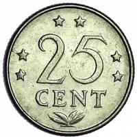 (№1970km11) Монета Ниделандские Антильские острова 1970 год 25 Cents