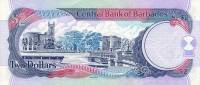 (№2000P-60) Банкнота Барбадос 2000 год "2 Dollars"