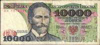 (1988) Банкнота Польша 1988 год 10 000 злотых "Станислав Выспяньский"   XF