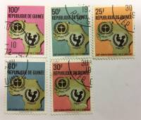 (--) Набор марок Гвинея "5 шт."  Гашёные  , III Θ