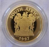 () Монета ЮАР (Южная Африка) 1997 год 2  ""   Биметалл (Платина - Золото)  UNC
