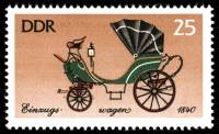 (1976-045) Марка Германия (ГДР) "Крытая повозка"    Экипажи III Θ
