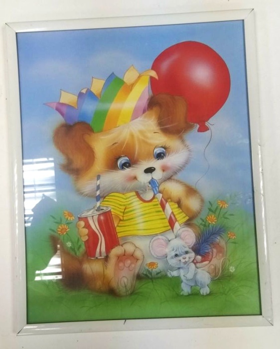 Детская картина в рамке со стеклом &quot;Щенок&quot;