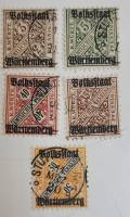 (--) Набор марок Вюртемберг "5 шт."  Гашёные  , II Θ