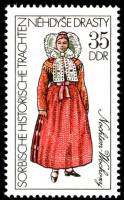 (1977-015) Марка Германия (ГДР) "Нохтен"    Сорбийские костюмы III Θ