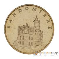 121 Монета Польша 2006 год 2 злотых Сандомир  Латунь  UNC