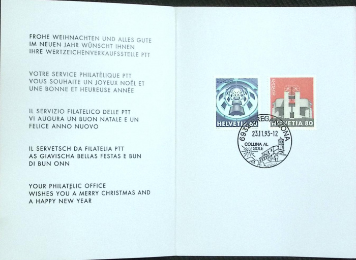 (1993-год)Набор марок в буклете, 2 шт Германия &quot;Helvetia-60, Helvetia-80&quot;  Гашёные  ,  