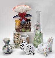 Фигурки Лягушка Щенок Вазы 3 шт Аромолампа и Подставка -туфелька