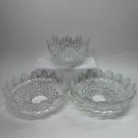 Набор салатников для сервировки стекло СССР винтаж 3 штуки