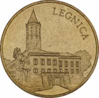 (114) Монета Польша 2006 год 2 злотых "Легница"  Латунь  UNC