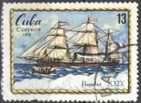 (1972-084) Марка Куба "Пакетбот"    История мореплавания III Θ