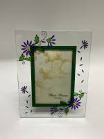 Фоторамка настольная витражное стекло 23х18 см для фото 14,5х9,5 см новая