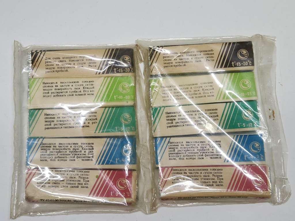 Лыжная мазь Висти набор 12 штук СССР