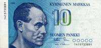 (1986) Банкнота Финляндия 1986 год 10 марок "Пааво Нурми" Sorsa - Makinen  UNC