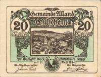 (№1920) Банкнота Австрия 1920 год "20 Heller"