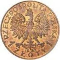 () Монета Польша 1932 год 1  ""   Биметалл (Серебро - Ниобиум)  UNC