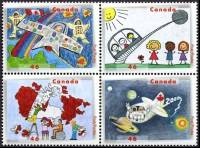 (№2000-1925) Лист марок Канада 2000 год "Stampin039 будущем", Гашеный