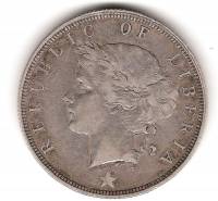 () Монета Либерия 1896 год 500  ""   Биметалл (Серебро - Ниобиум)  UNC