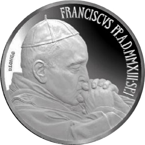 (15) Монета Ватикан 2013 год 5 евро &quot;Франциск. Начало понтификата&quot;  Серебро Ag 925  PROOF