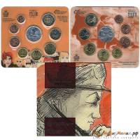 (2013, 9 монет) Набор монет Сан-Марино 2013 год "Федерико Феллини"  Буклет