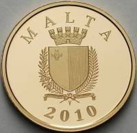 (№2010km141) Монета Мальта 2010 год 50 Euro (Отель auberge де)