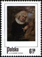 (1974-054) Марка Польша "Мальчик с ланью"    День почтовой марки. Польские картины с изображением де