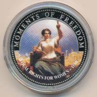 (2001) Монета Либерия 2001 год 10 долларов "Права женщин"  Медь-Никель  UNC
