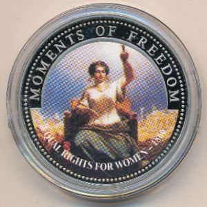 (2001) Монета Либерия 2001 год 10 долларов &quot;Права женщин&quot;  Медь-Никель  UNC
