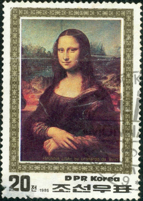 (1986-040a) Лист (6 м 2х3) Северная Корея "Мона Лиза"   Живопись III &Theta;