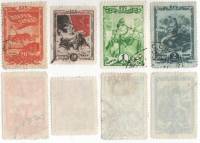 1943-37-40 Серия Набор марок 4 шт СССР  25 лет ВЛКСМ II Θ