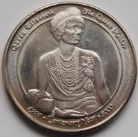 (2000) Монета Острова Тёркс и Кайкос 2000 год 5 крон "Королева-мать. 100 лет"  Никель Медь-Никель  U