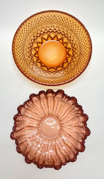 Конфетницы, цветное стекло, 2 шт