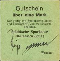 (№1914) Банкнота Германия 1914 год "1 Mark"