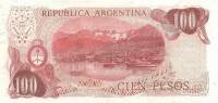 (,) Банкнота Аргентина 1973 год 100 песо "Хосе де Сан-Мартин" Decreto-Ley  UNC