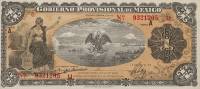 () Банкнота Мексика 1915 год 1  ""   UNC