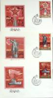1977-год Набор худож. конв. п\д, сг+ марка, 3шт. СССР 60 лет октября   , Печать ПД Марка