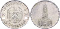 (1934F) Монета Германия 1934 год 5 марок "Кирха в Потсдаме"  Без подписи Серебро Ag 900  XF