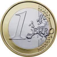 (2008) Монета Австрия 2008 год 1 евро  2. Новая карта ЕС Биметалл  UNC