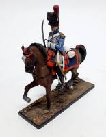 Оловянная миниатюра "Француз на коне" 8х7,5 см (сост. на фото)