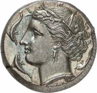 (№1970) Монета Древняя Греция 1970 год 1 Tetradrachm (Сиракьюс - Agathokles)