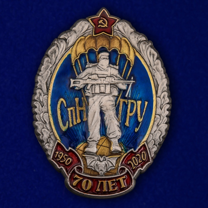 Копия: Знак Россия &quot;70 лет Спецназу ГРУ&quot;  в коробке