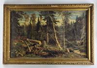 Репродукция Рубка леса Шишкин изд. Правда 1957 г в раме 66 х 44 см