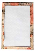 Обложка для проездного (Полимер) Принт "Аниме-девушка с длинными черными волосами сидит возле куста 