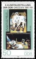 (1987-076) Марка Германия (ГДР) "Жертвы"    Художественная выставка, ГДР III O