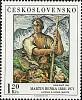 1973-058  Марка Чехословакия Альпинист духа   Произведения искусства из национальных галерей III Θ