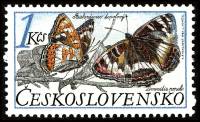 (1987-009) Марка Чехословакия "Ленточник тополёвый"    Охрана природы. Бабочки II Θ