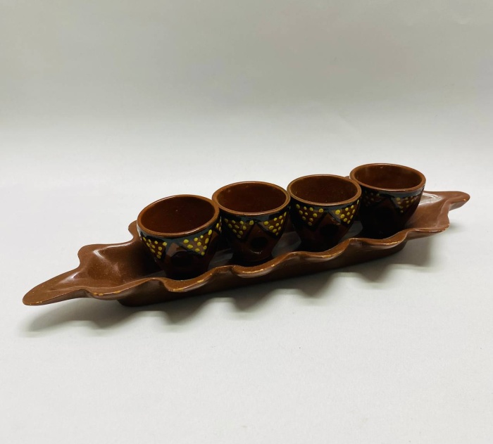 Стопки на подносе керамика 