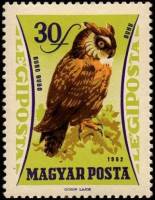 (1962-070) Марка Венгрия "Филин"    Хищные птицы III Θ